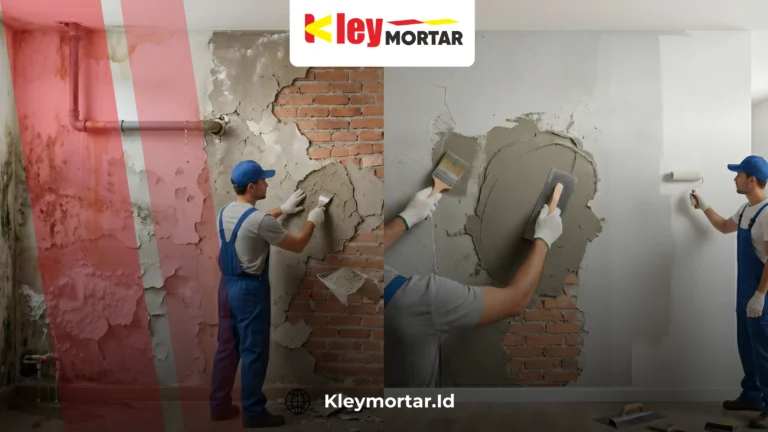 plester dinding mengelupas pada bangunan rumah