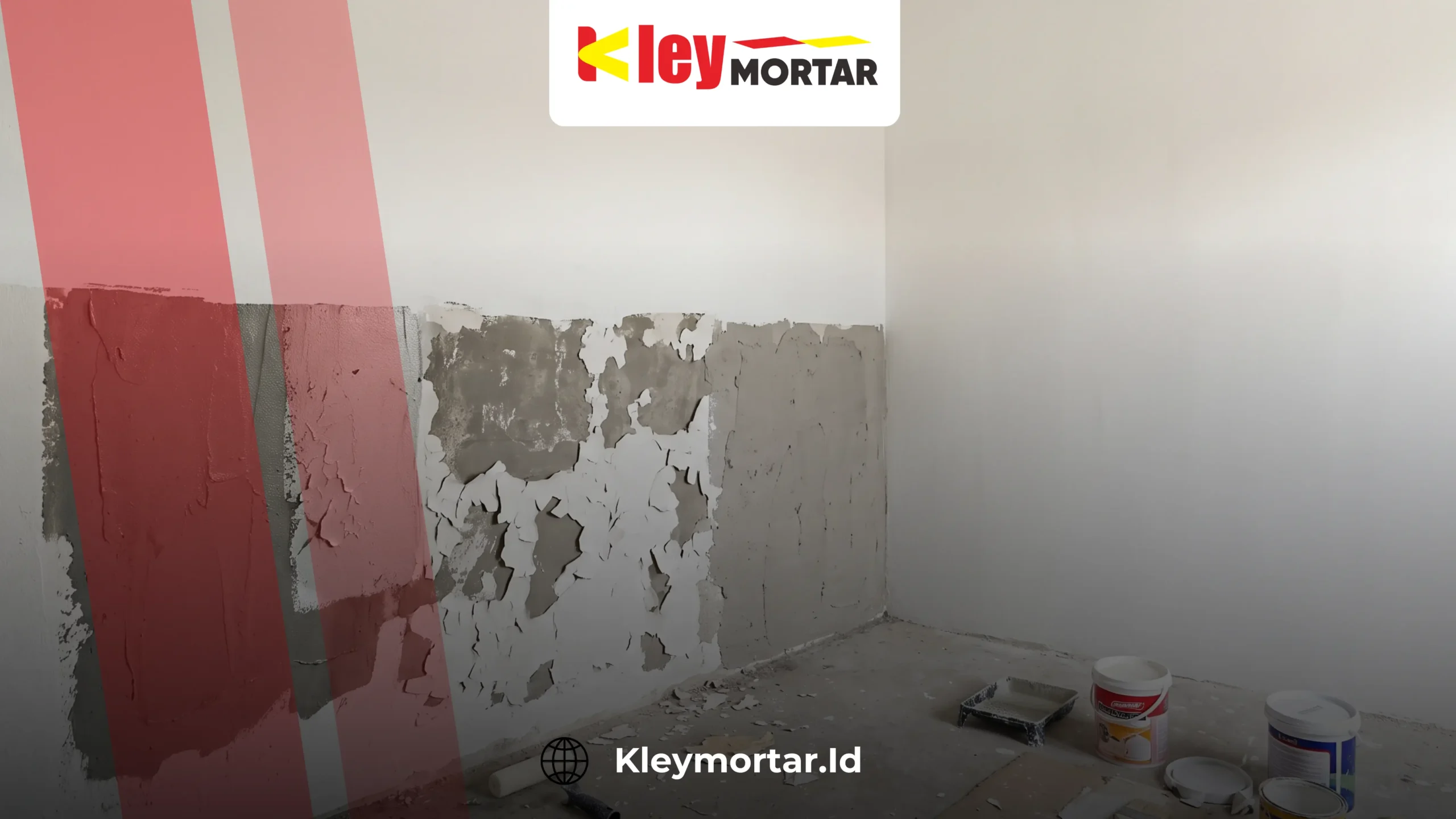 Acian dinding kering sebelum dicat pada proses finishing rumah