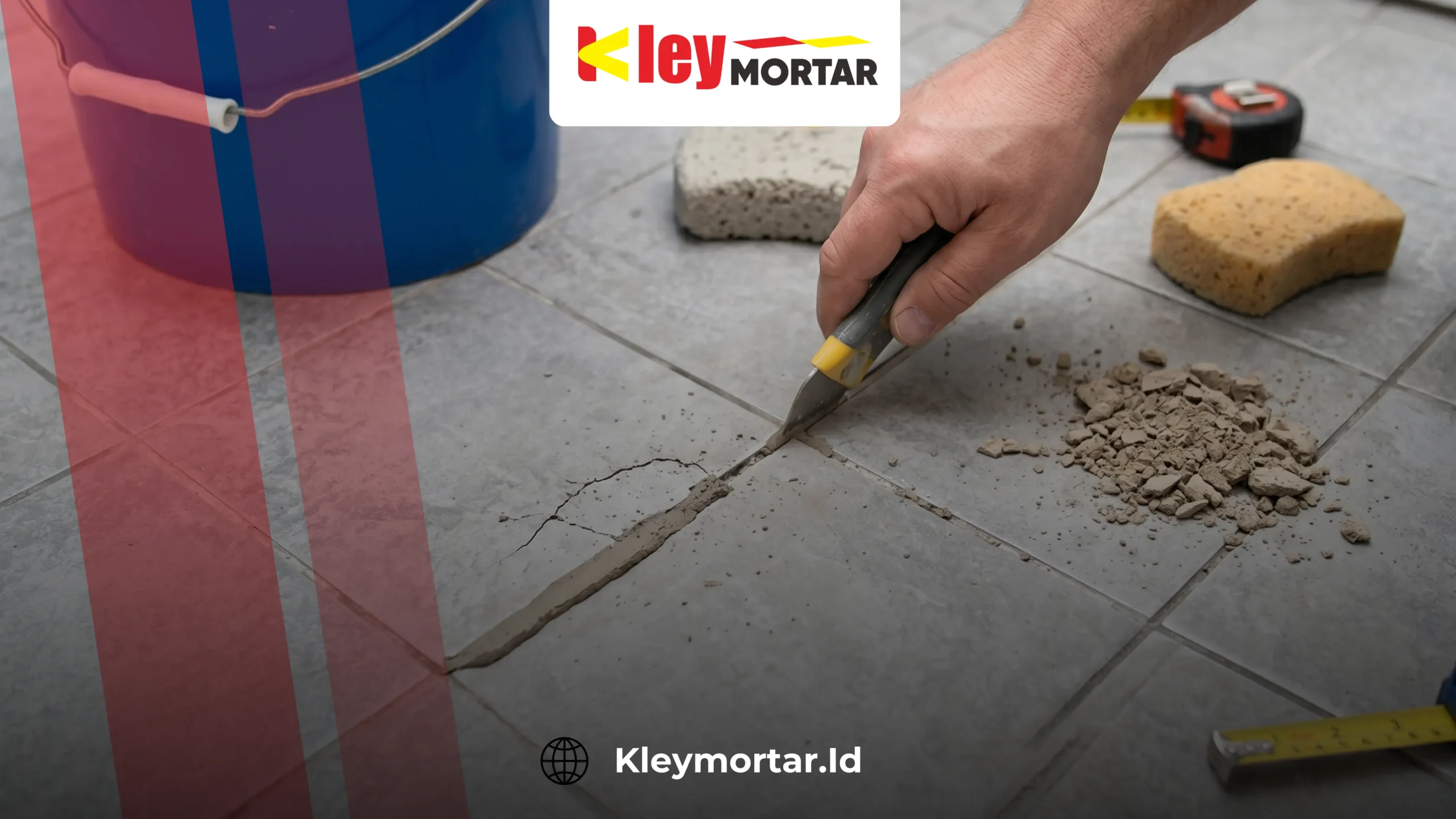 nat keramik retak pada lantai rumah akibat pemasangan yang tidak tepat