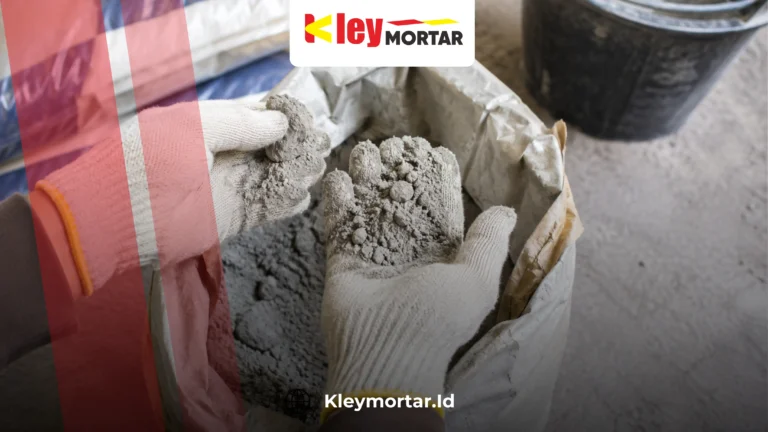 Mortar Instan Tidak Layak Digunakan yang menggumpal akibat penyimpanan tidak benar