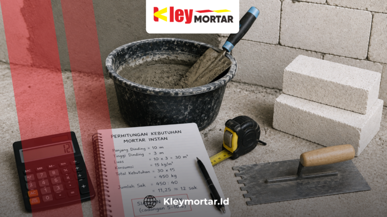 Cara menghitung jumlah sak mortar instan dengan tepat