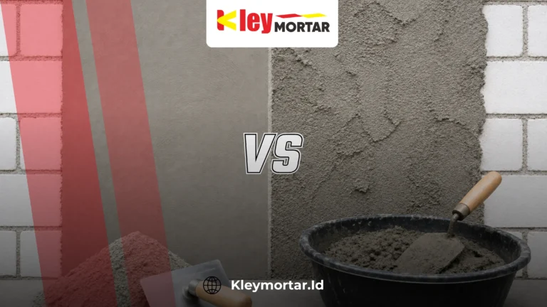 Mortar plester dinding vs adukan konvensional